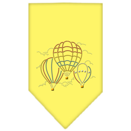 Hot Air Balloons Rhinestone Bandana Yellow Large